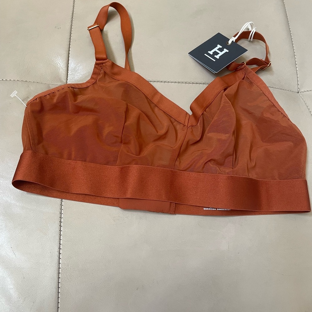 NWT Luxe Mesh Plunge Harper Wilde Bralette, Limited Edition Color, Size XL